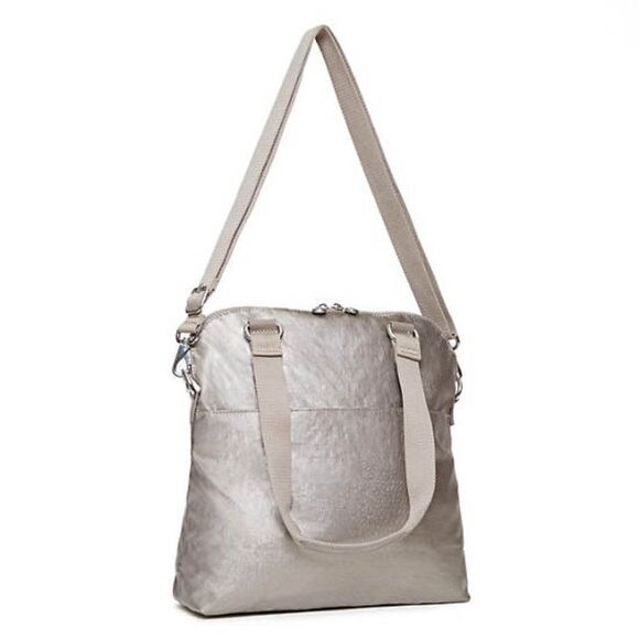 Kipling Doris Croc Embossed Handbag | Champagne Metallic - Picture 12 of 12